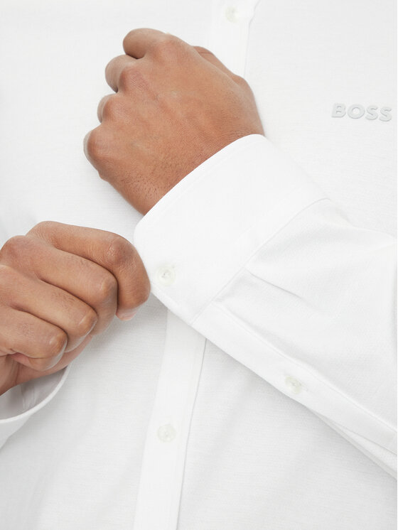 BOSS BOSS Marškiniai 50533163 Balta Regular Fit