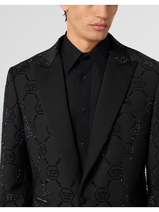 PHILIPP PLEIN PHILIPP PLEIN Marynarka 30731 Czarny Regular Fit
