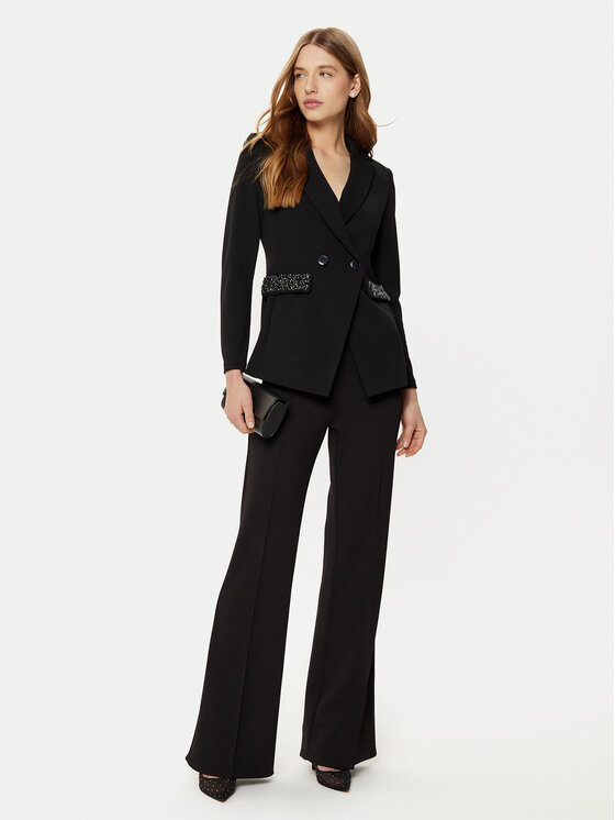 Rinascimento Rinascimento Pantaloni di tessuto CFC0121872003 Nero Regular Fit