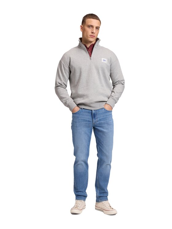 Lee Lee Bluza 112386630 Szary Relaxed Fit