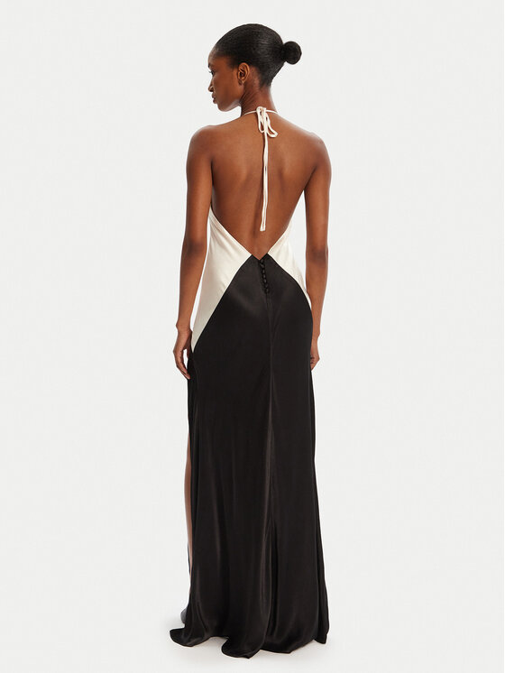 BARDOT BARDOT Φόρεμα κοκτέιλ Yve Contrast Halter 59315DB3 Μαύρο Regular Fit