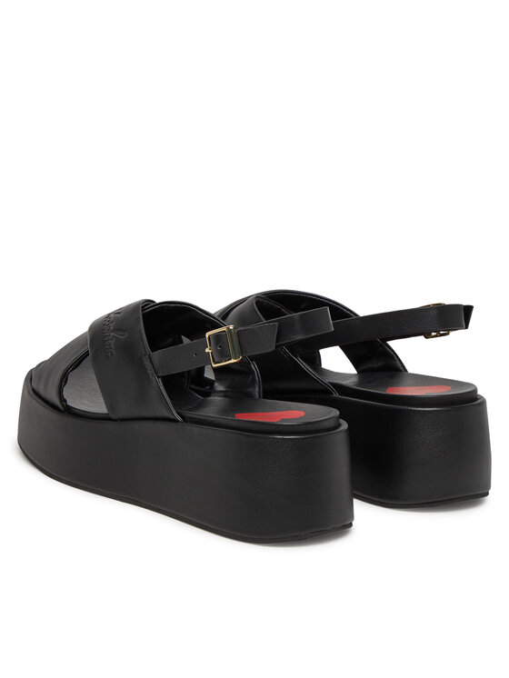 LOVE MOSCHINO LOVE MOSCHINO Sandali JA16187I0MIA0000 Črna