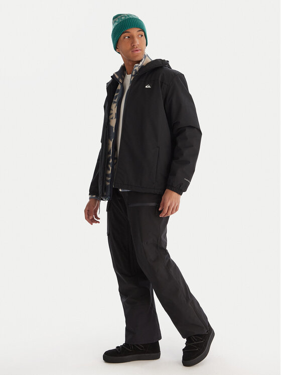 Quiksilver Quiksilver Átmeneti kabát Overcast 3K EQYJK04202 Fekete Regular Fit