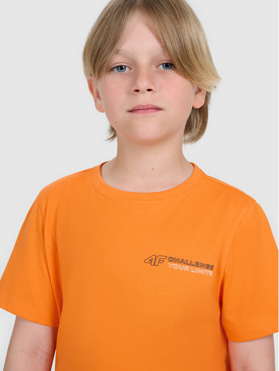 4F 4F T-Shirt URBAN COMMUTER Pomarańczowy Regular Fit