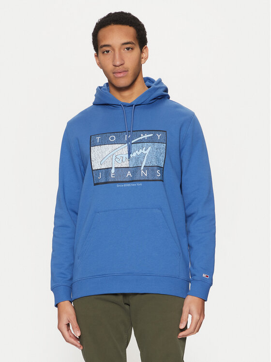 Tommy Jeans Tommy Jeans Majica dugih rukava Dna Flag Twist DM0DM21100 Plava Regular Fit