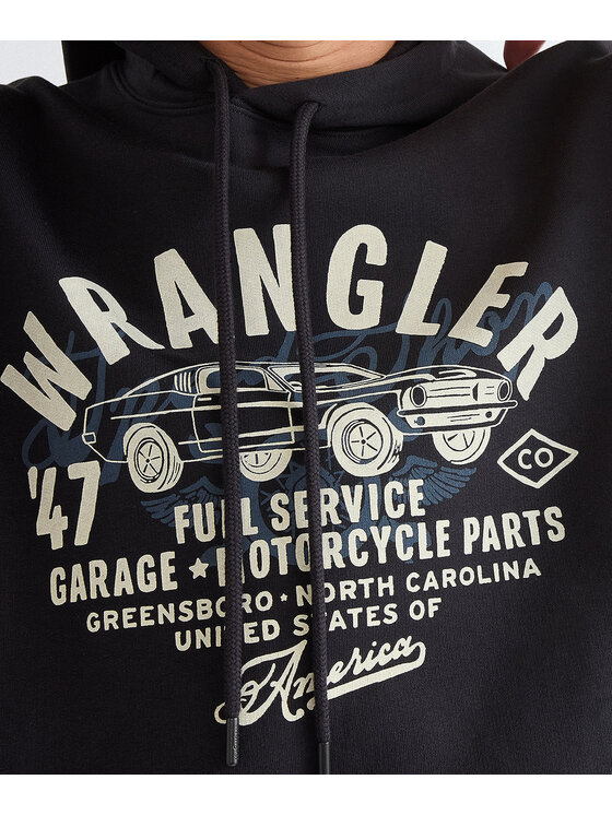 Wrangler Wrangler Bluza 112387046 Czarny Regular Fit