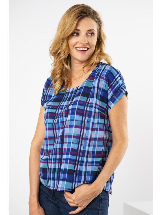 QUIOSQUE QUIOSQUE Halenka 22-TK-204 Modrá Regular Fit