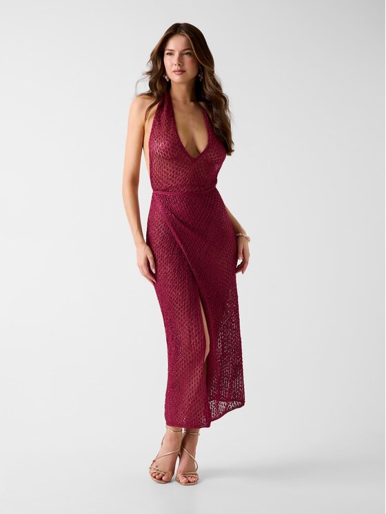 Guess Guess Ikdienas kleita 182109 Bordo Classic Fit