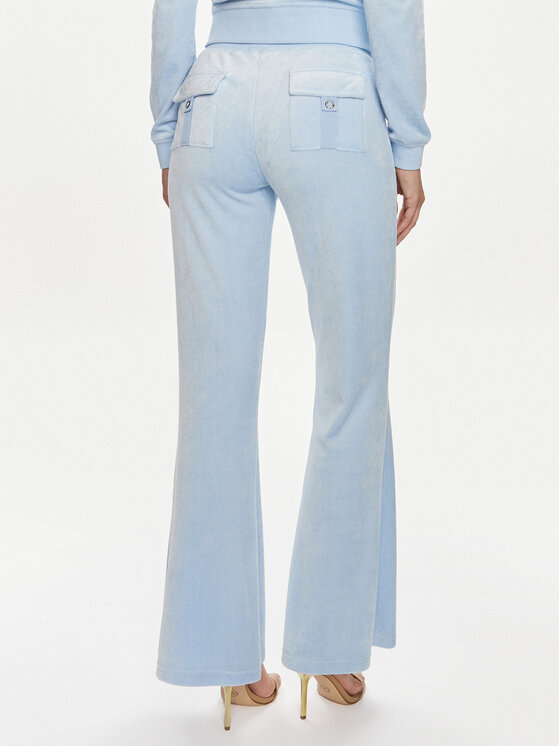 Juicy Couture Juicy Couture Pantaloni trening Heritage Dog JCBBJ223814 Albastru celest Slim Fit