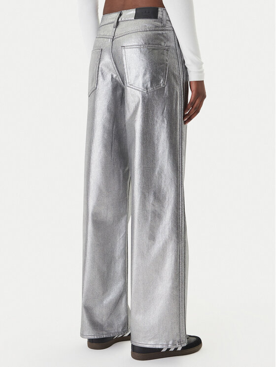 adidas adidas Džinsi Firebird KD2922 Sudraba Loose Fit