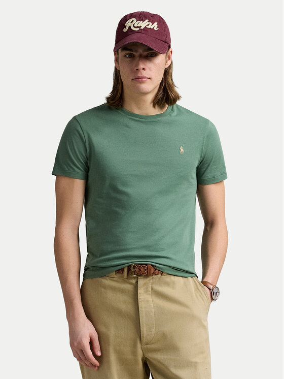 Polo Ralph Lauren Polo Ralph Lauren Póló 710671438432 Zöld Custom Slim Fit