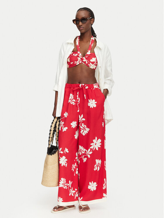 Seafolly Seafolly Stoffhose Mayflower 55737-PA Rot Wide Leg