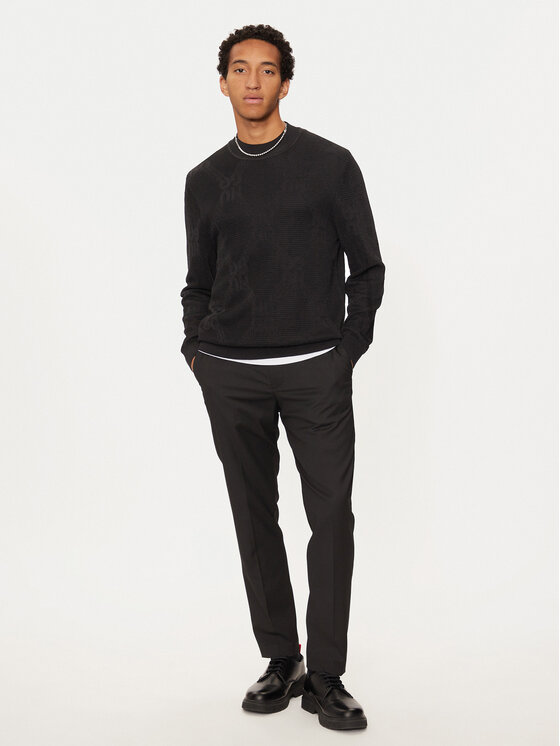 HUGO Hugo Pulover Sylor 50527219 Negru Regular Fit