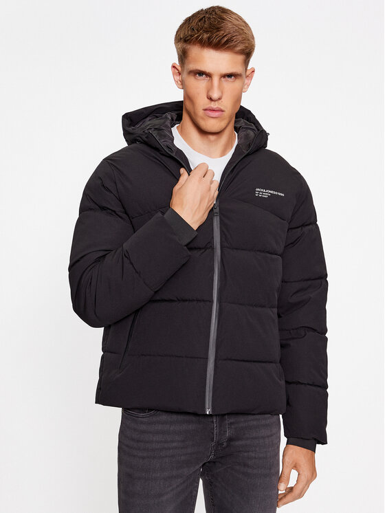 Jack&Jones Geacă din puf 12236065 Negru Regular Fit