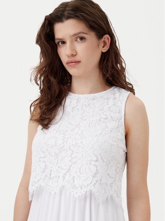 Vila Vila Rochie cocktail Milina 14100341 Alb Regular Fit