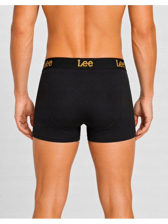 Lee Lee Bokserki Harkins 3 Pack Trunks Cotton Rich Comfort Stretch Czarny