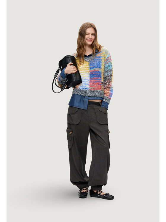 Desigual Desigual Maglione JERS_EARTHTEXTURE Rosso Basic Fit