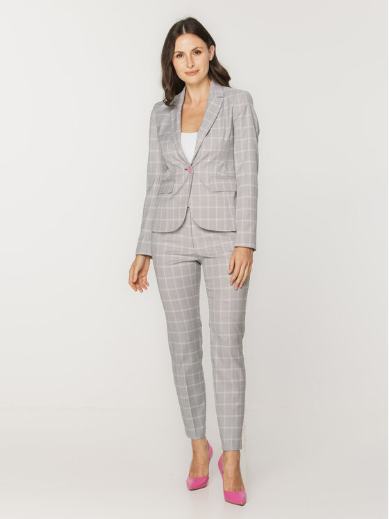 Willsoor Willsoor Spodnie damskie 67771 Szary Tapered Leg
