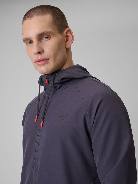 4F 4F Bluza TRAINING CLUB Szary ciemny Regular Fit