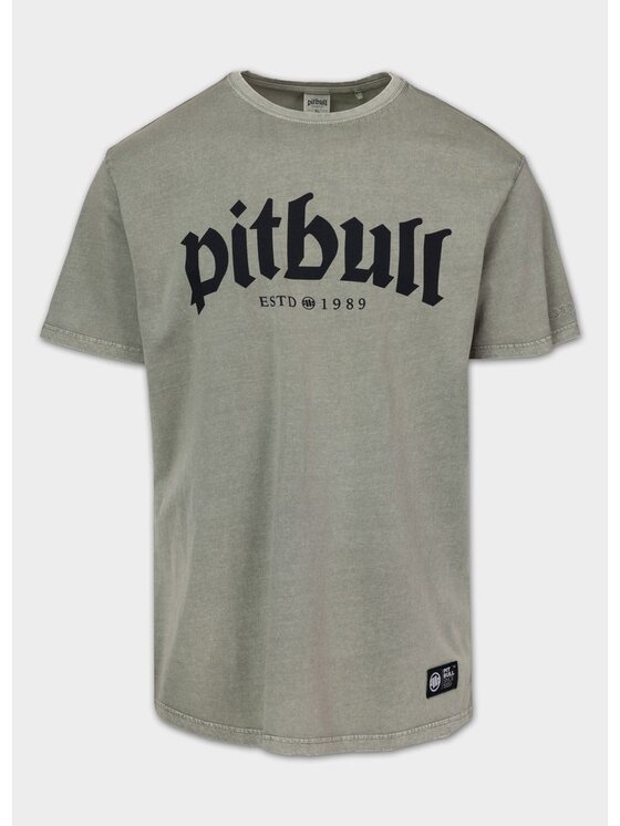 PITBULL PITBULL T-Shirt O'SIDE SKULL Zielony Regular Fit
