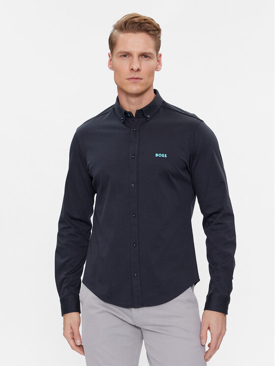 Boss hemd dunkelblau clearance