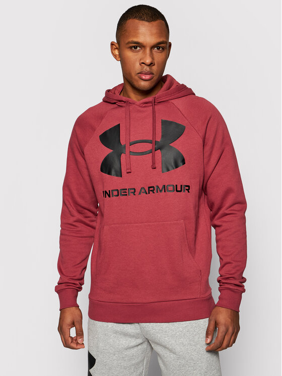 Under Armour Felpa Rival Fleece Big Logo 1357093 Bordeaux Loose Fit Modivo