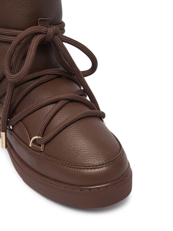 Inuikii Inuikii Μπότες Χιονιού Full Leather Wedge 1001.004.0092.152 Σκούρο καφέ