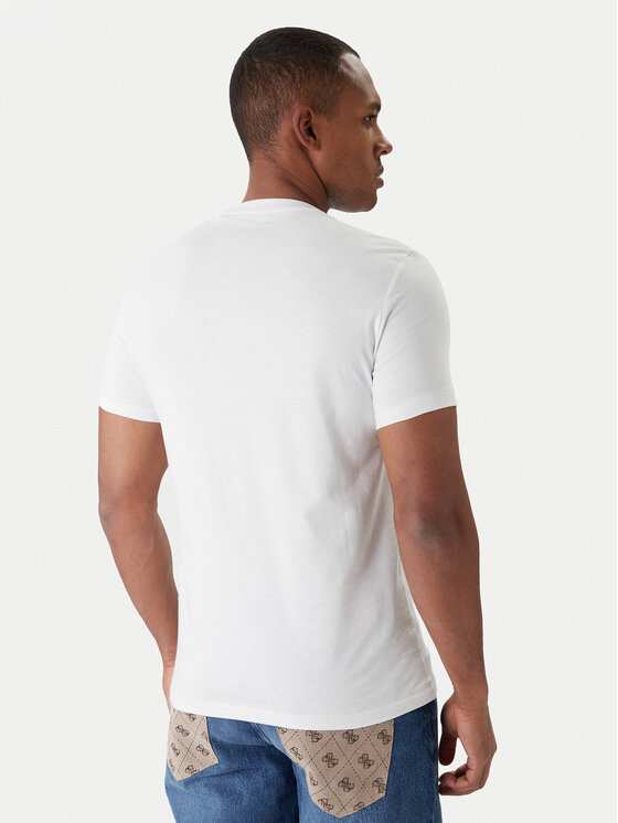 Guess Guess Majica M2YI72 I3Z14 Bela Slim Fit