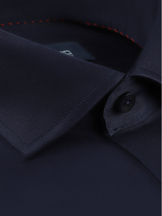VILLARO VILLARO Koszula 011DLSLIM Granatowy Slim Fit