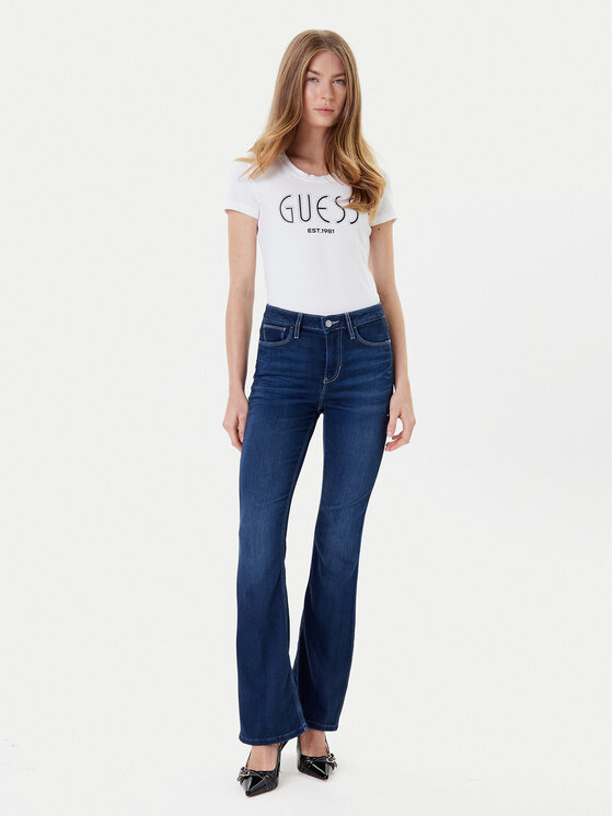 Guess Guess Jeansy W5YA0L D0782 Niebieski Flare Fit