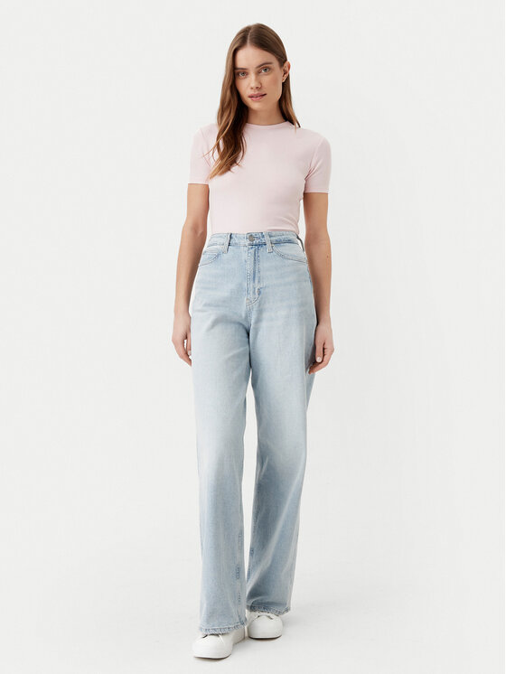 Calvin Klein Calvin Klein Top K20K208247 Różowy Slim Fit