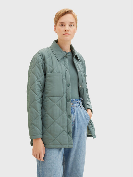 Tom Tailor Denim Tom Tailor Denim Kurtka przejściowa 1031392 Zielony Relaxed Fit