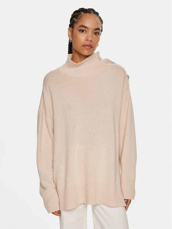 Kontatto Kontatto Rollkragenpullover 3M0170 Écru Relaxed Fit
