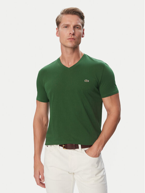 Lacoste Тишърт TH6710 Зелен Regular Fit