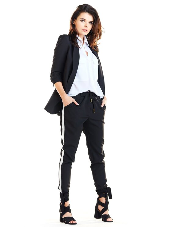 Awama Awama Marynarka A267 Czarny Basic Fit