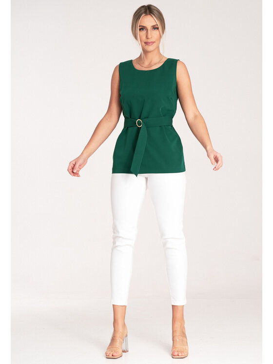 FIGL FIGL Bluzka M1071 Zielony Regular Fit