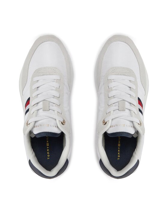 Tommy Hilfiger Tommy Hilfiger Snīkeri Essential Runner Global Stripes FW0FW07831 Balts