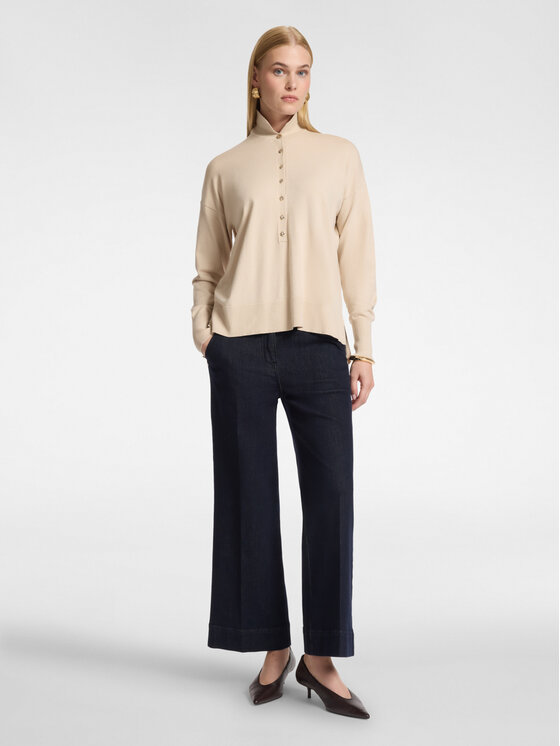 Elena Mirò Elena Mirò Sweter M038Z000799N002 Kremowy Regular Fit