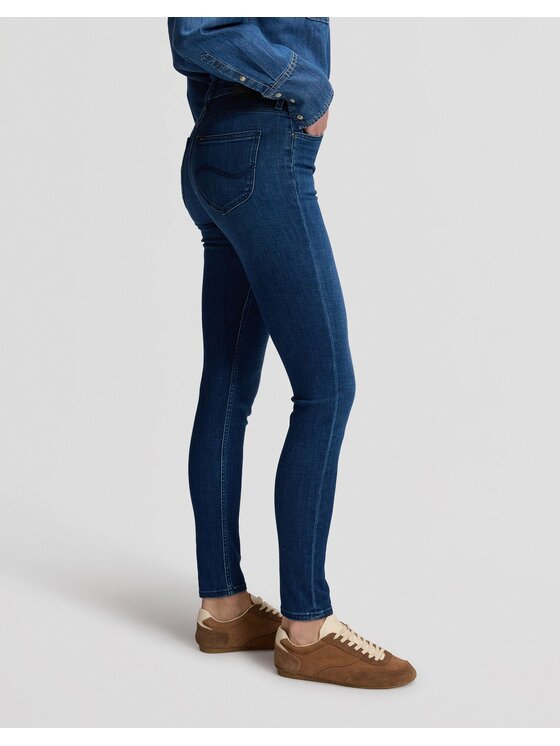 Lee Lee Jeansy SCARLETT HIGH Niebieski Skinny Fit