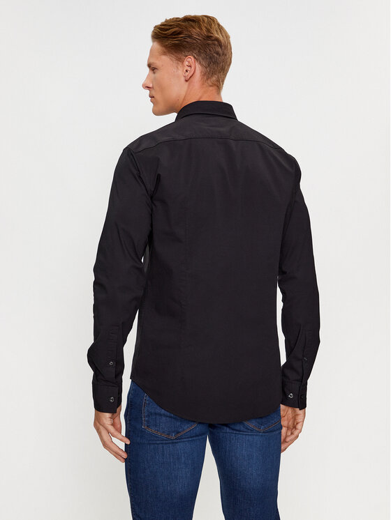 Hugo Hemd Ermo 50490733 Schwarz Slim Fit | Modivo.de