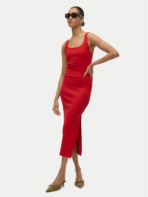 Vero Moda Vero Moda Vsakodnevna obleka Chloe 10325601 Rdeča Slim Fit