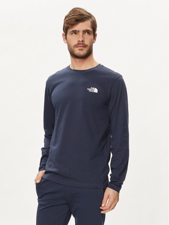 The North Face The North Face Majica z dolgimi rokavi Simple Dome NF0A87QN Mornarsko modra Regular Fit