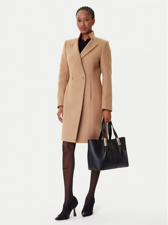 Rinascimento Rinascimento Cappotto di lana CFC0126218003 Beige Regular Fit