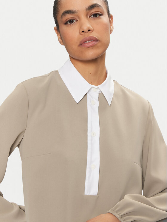 Please Please Kasdieninė suknelė A12YCSI000 Smėlio Loose Fit