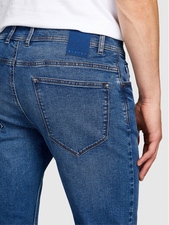 Sisley Sisley Jeans hlače 4MQBSE00O Modra Slim Fit