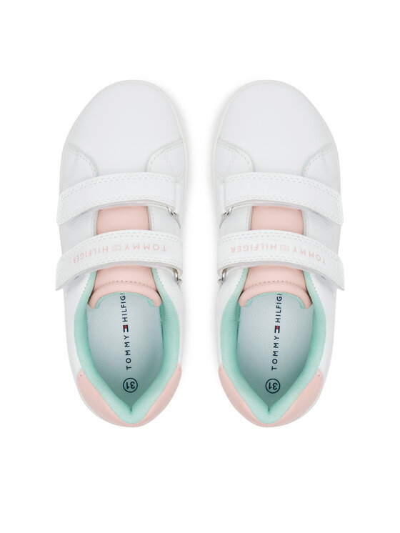 Tommy Hilfiger Tommy Hilfiger Sneakersy Low Cut Velcro Sneaker T1A9-33727-1355 S Biały