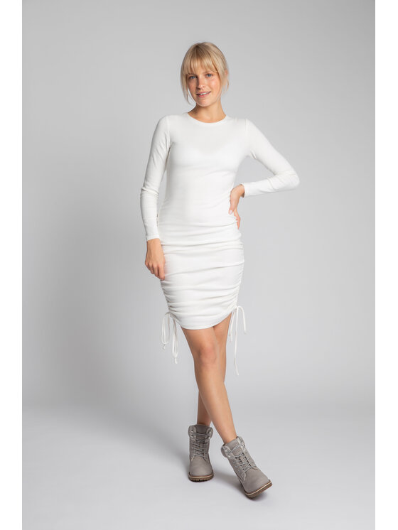 LaLupa LaLupa Sukienka dzianinowa LA039 Biały Comfortable Fit