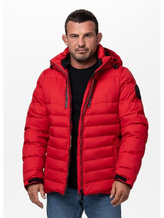 PITBULL PITBULL Kurtka przejściowa CRESTLINE Czerwony Regular Fit