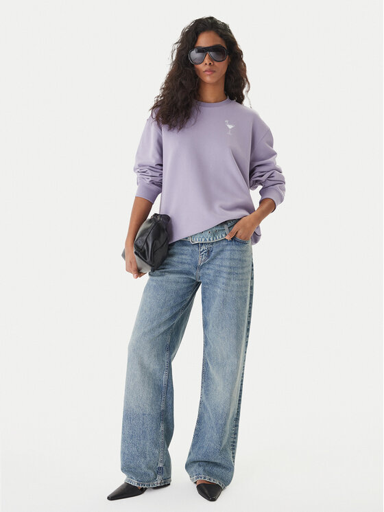 HUGO HUGO Mikina Classic 50560782 Fialová Relaxed Fit