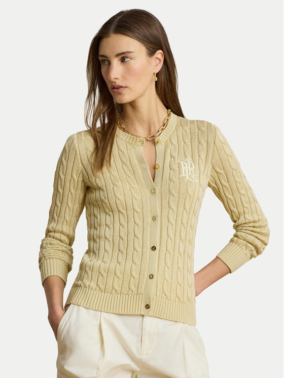 LAUREN RALPH LAUREN Cardigan Cable 200P14040501 Bej Regular Fit